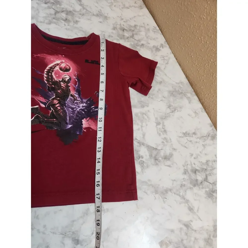 Nike Dri Fit Youth Burgundy‎ Crew Neck Lebron James Short Sleeve T-Shirts Sz 6